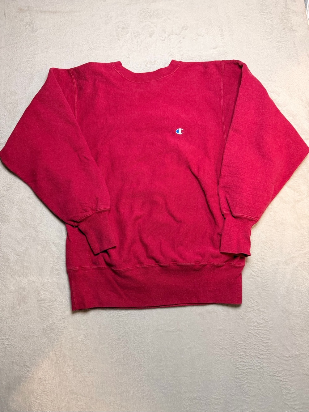 Champion Reverse Weave Red Crewneck Sweatshirt - Champion